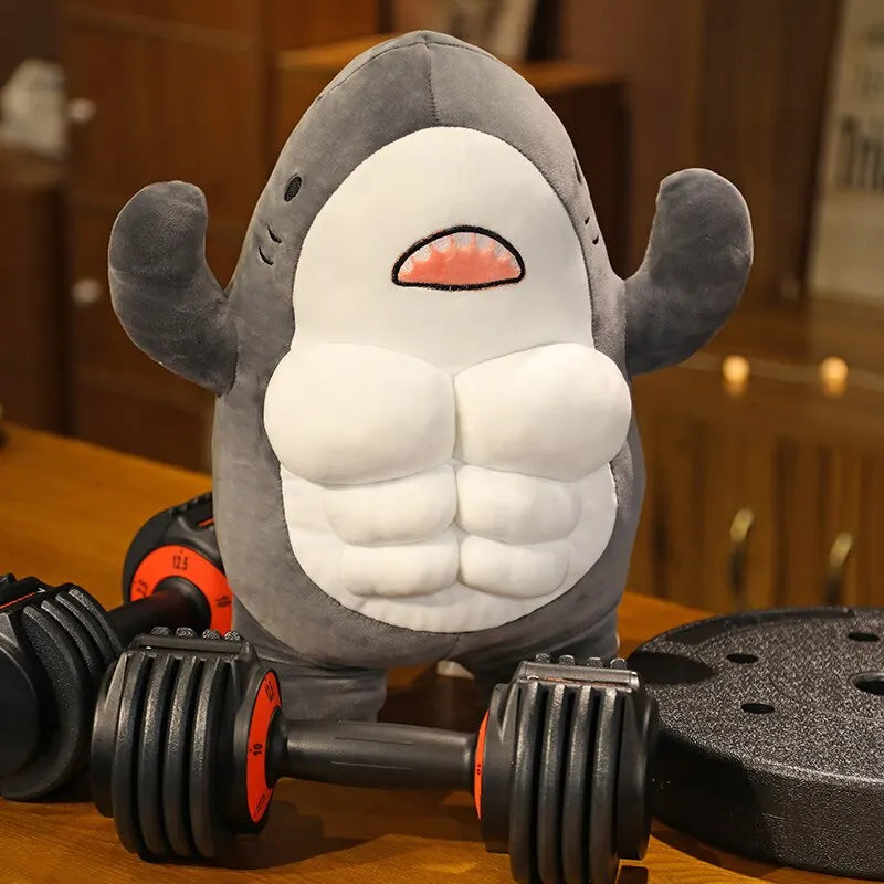 Peluche requin musclé